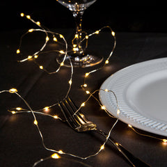 Gold LED String Lights - 3m - Red - Display