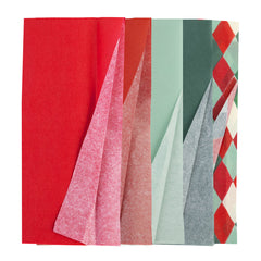 Mixed Harlequin Tissue Paper - 5 Sheets | Christmas Gifting |