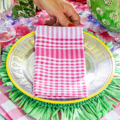 Bon Appetit Yellow Stainless Steel Reusable Plate - 25cm | Summer Plates |