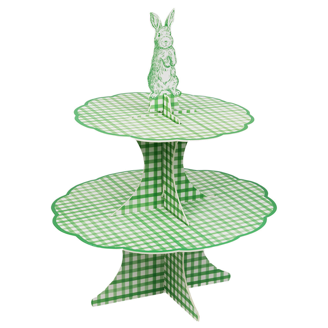 Green Reversible Bunny Cake Stand | Easter Decor |