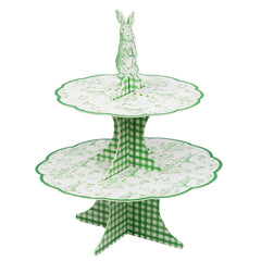 Green Reversible Bunny Cake Stand | Easter Decor |