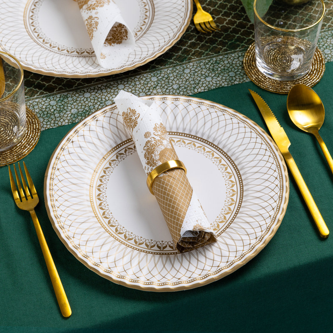 Gold Paper Napkins - 20 Pack | Christmas Decor |