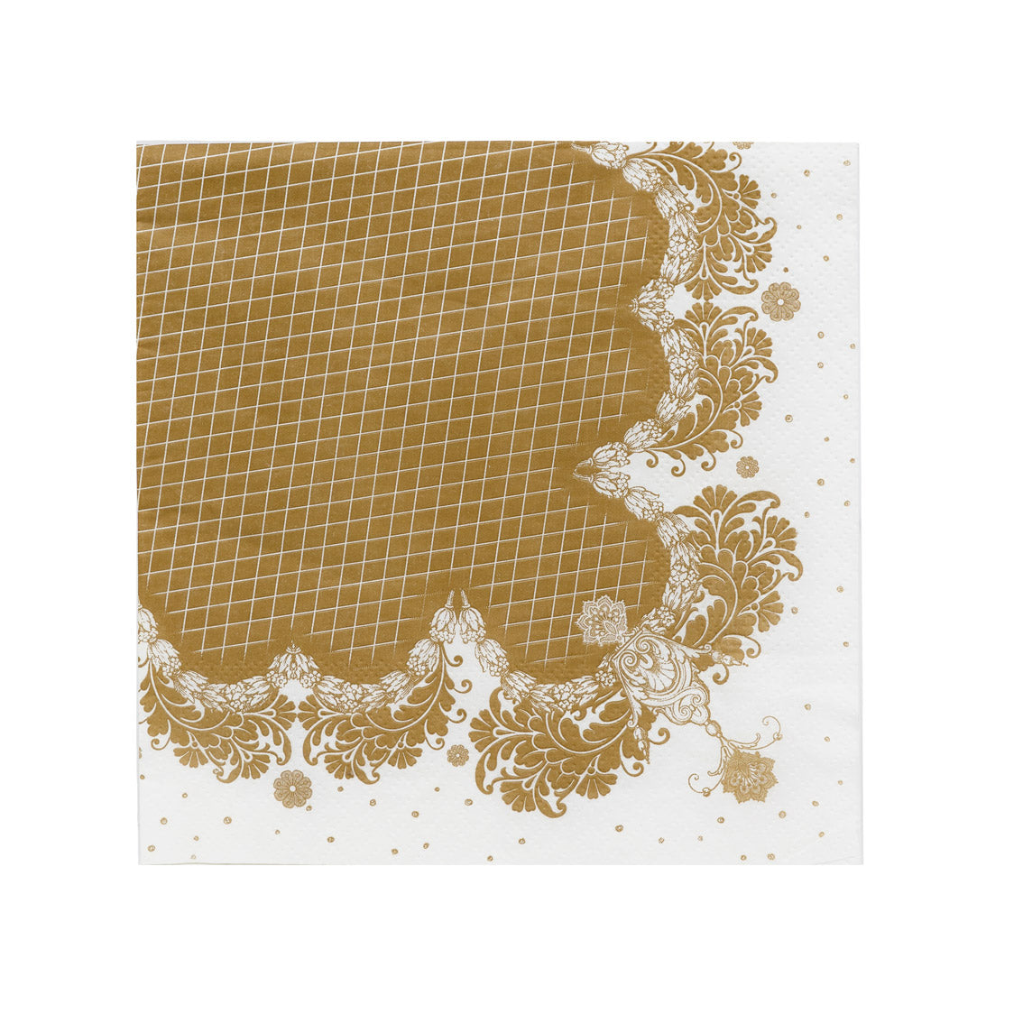 Gold Paper Napkins - 20 Pack | Christmas Decor |