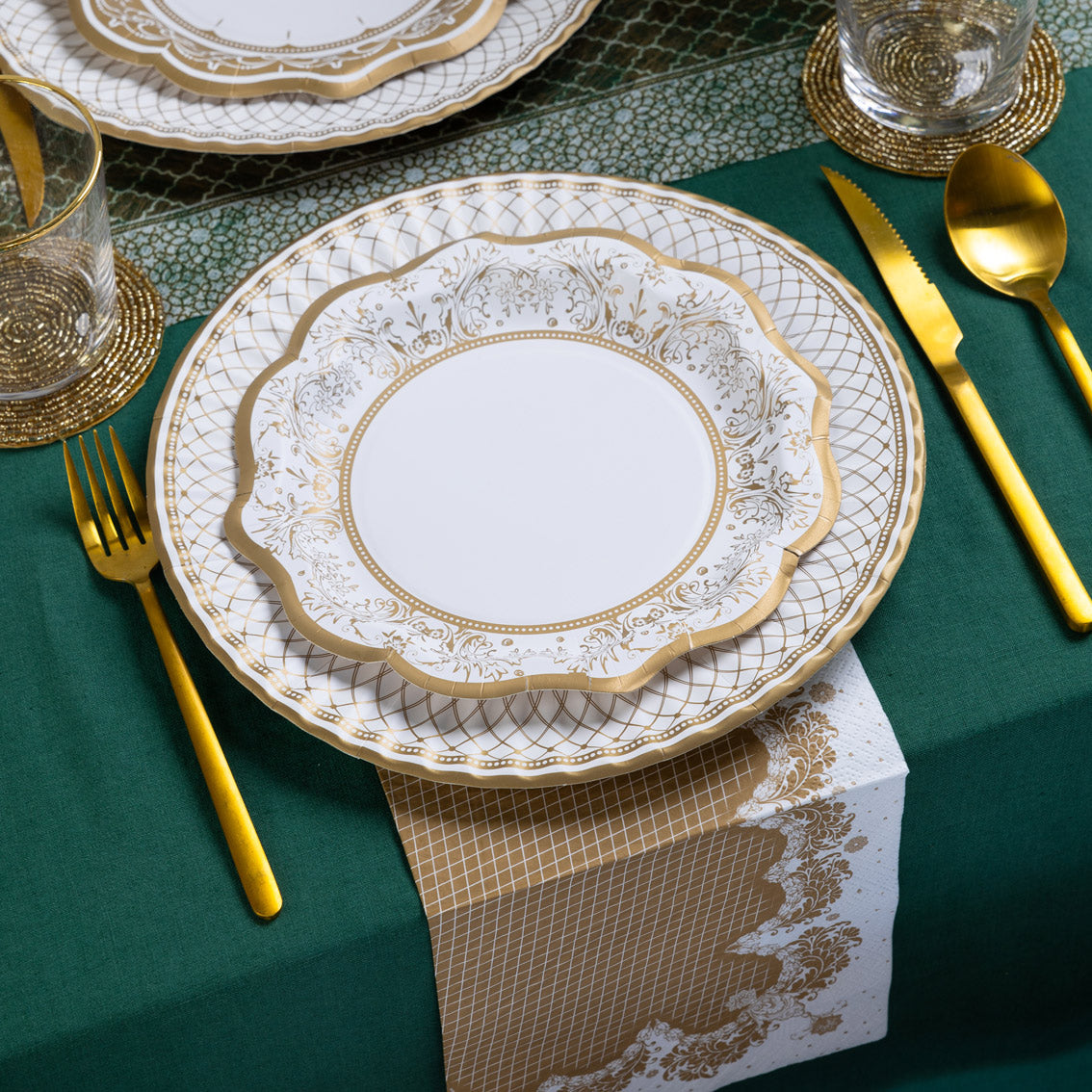 Gold Paper Napkins - 20 Pack | Christmas Decor |