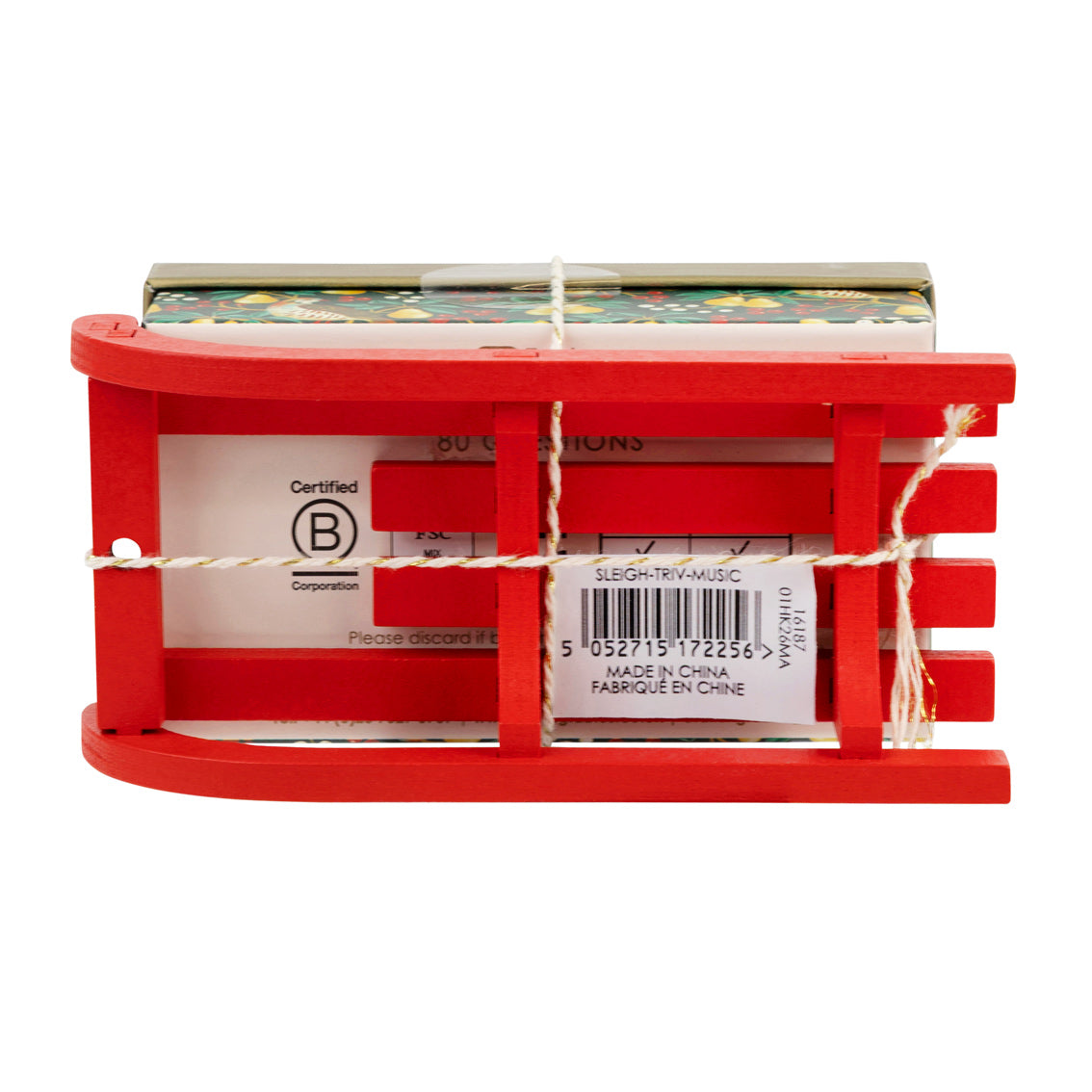 Music Trivia Christmas Mini Sleigh - 6.5cm | Christmas Game |