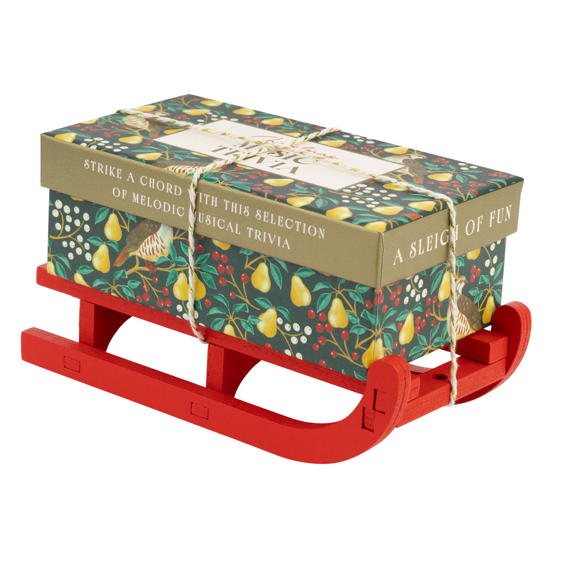 Music Trivia Christmas Mini Sleigh - 6.5cm | Christmas Game |