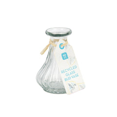 Clear Recycled Glass Bud Vase | Wedding Decor |