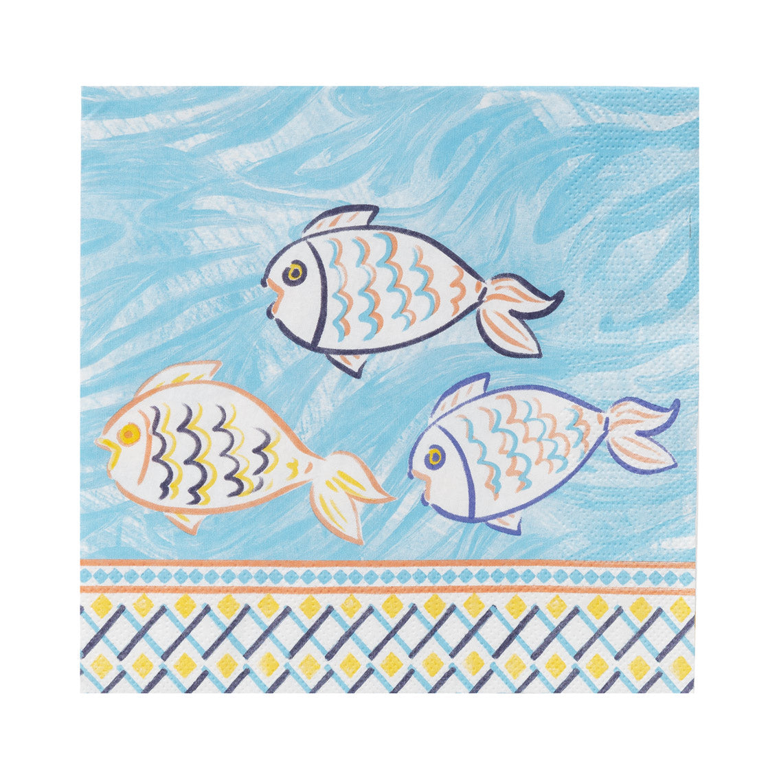 Moroccan Souk Fish Paper Napkins - 20 Pack | Summer Partyware |
