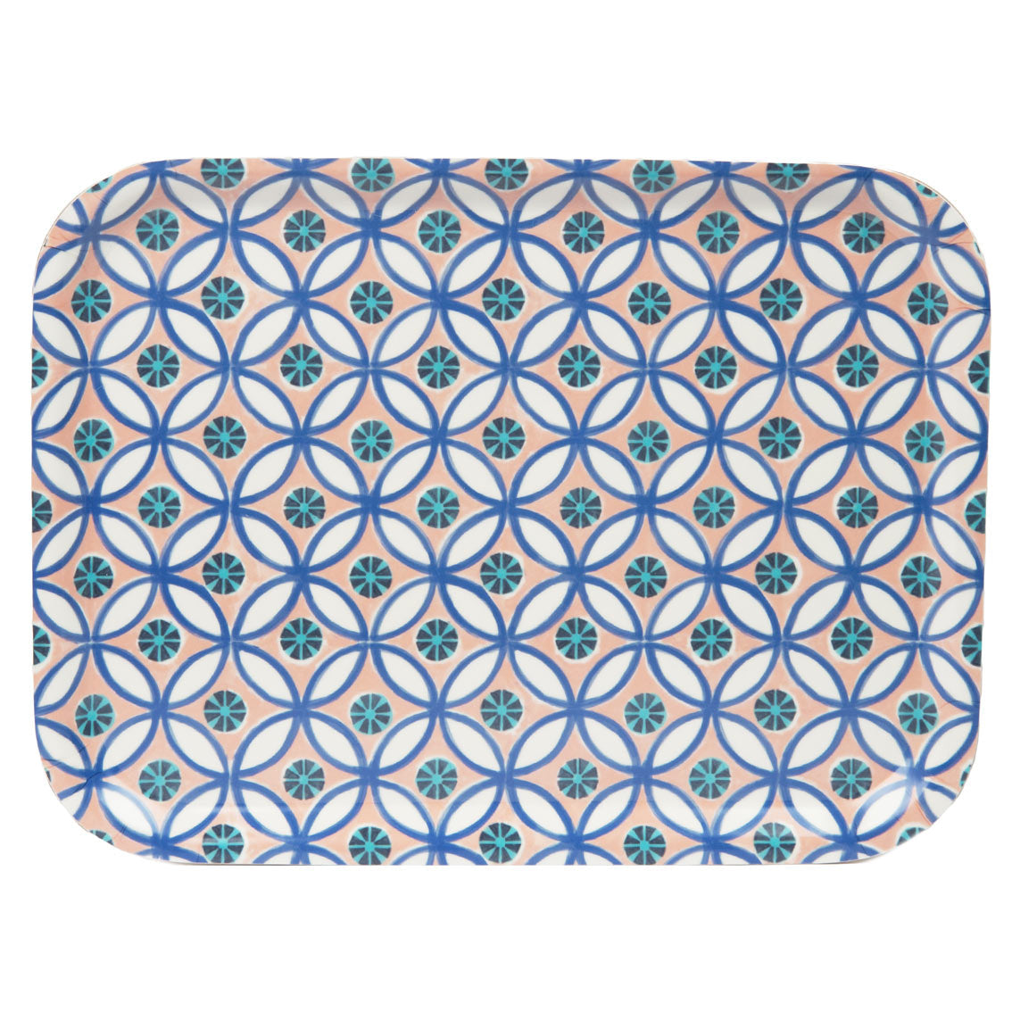 Moroccan Souk Pink Wooden Tray | Summer Party Decor |