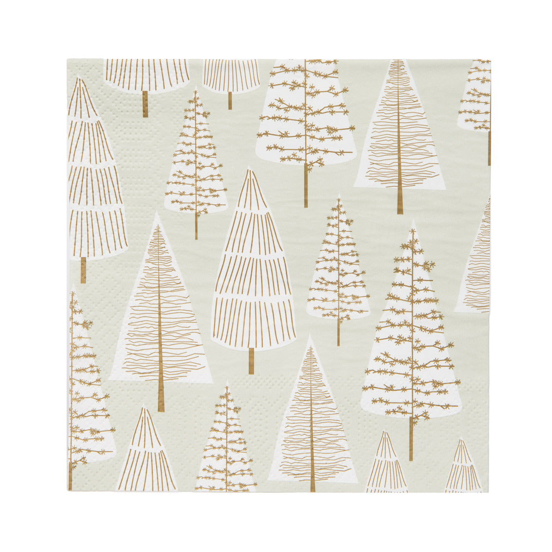 Gold Christmas Tree Paper Napkins - 20 Pack | Christmas Napkins |