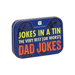Dad Jokes in a Tin - 100 Cards, 10 Packs Display | Stocking Filler Gifts |