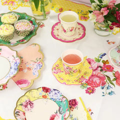 Floral Paper Plates - 24 Pack | Tea Party Decor |