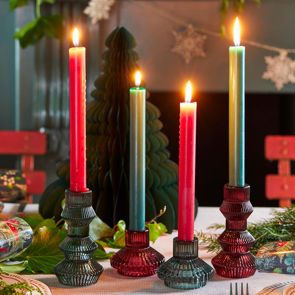 Glass Candlestick Holders Starter Set | Home Decor Gifts |