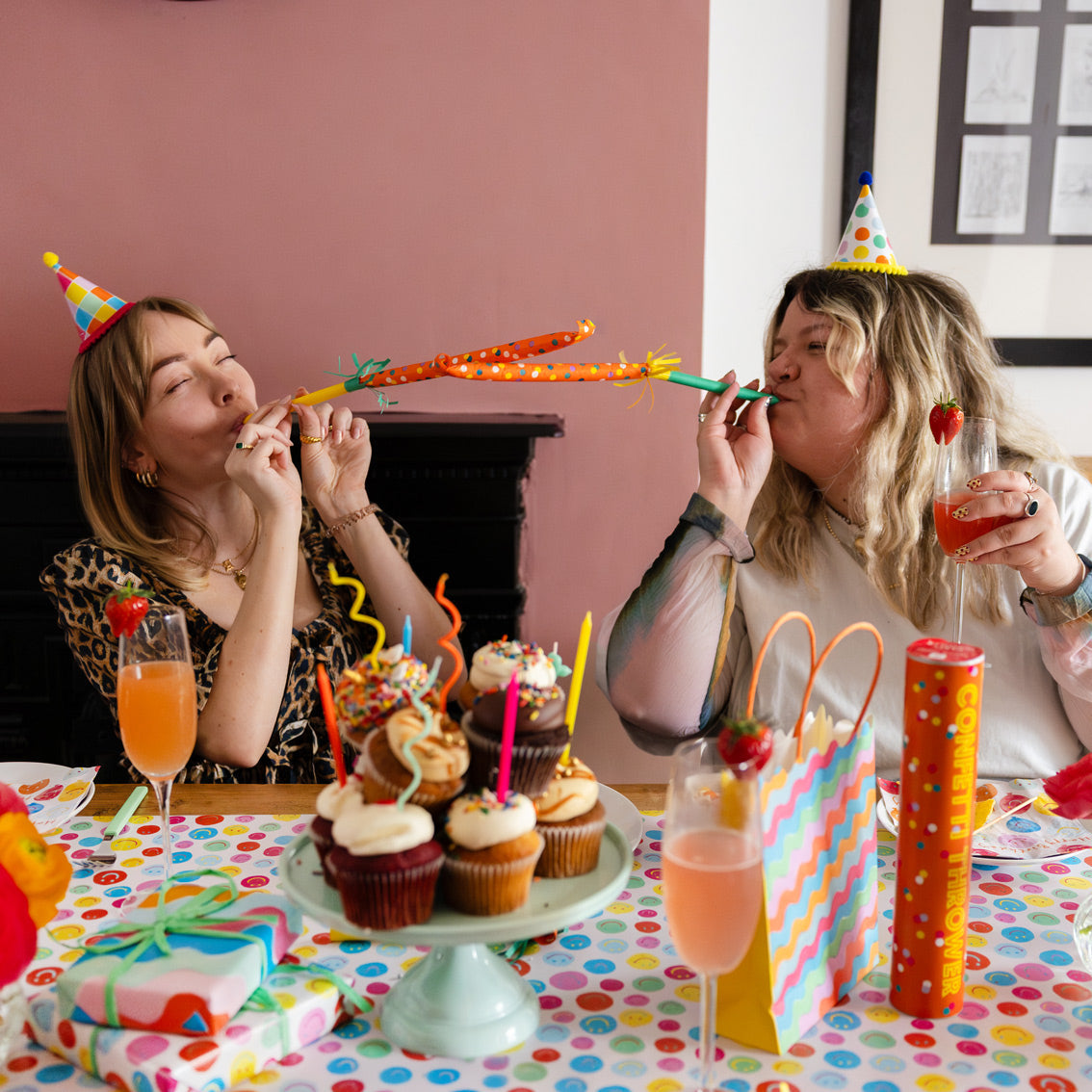 Multi Coloured Mini Party Hats - 6 Pack | Party Wearables |