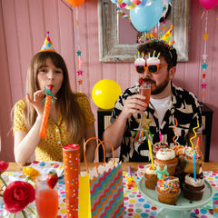 Multi Coloured Mini Party Hats - 6 Pack | Party Wearables |