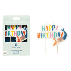 Mermaid 'Happy Birthday' Candle
